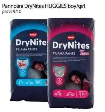 Pannolini DryNites HUGGIES boy/girl pezzi 9/10