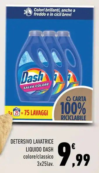 Conad Margherita DETERSIVO LAVATRICE LIQUIDO DASH colore/classico 3x25lav. offerta