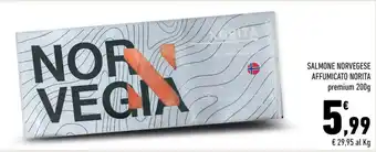 Conad Margherita SALMONE NORVEGESE AFFUMICATO NORITA premium 200g offerta