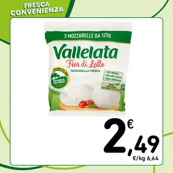 Conad MOZZARELLA FRESCA FIOR DI LATTE VALLELATA 125 g x 3 offerta