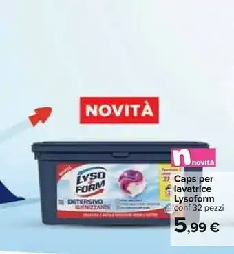 Carrefour Lysoform Caps Per Lavatrice offerta