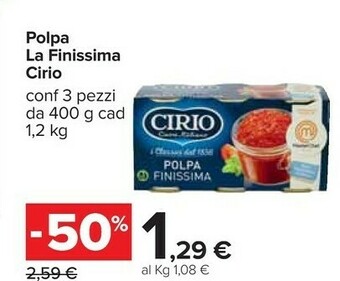 Carrefour Cirio La Finissima Polpa offerta