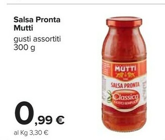 Carrefour Mutti Salsa Pronta Di Datterini 300 G(ml) offerta