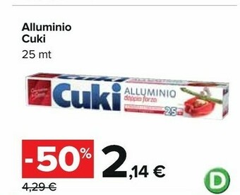 Carrefour Cuki Alluminio offerta