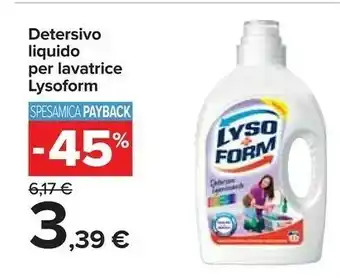Carrefour Lysoform Detersivo Liquido Per Lavatrice offerta