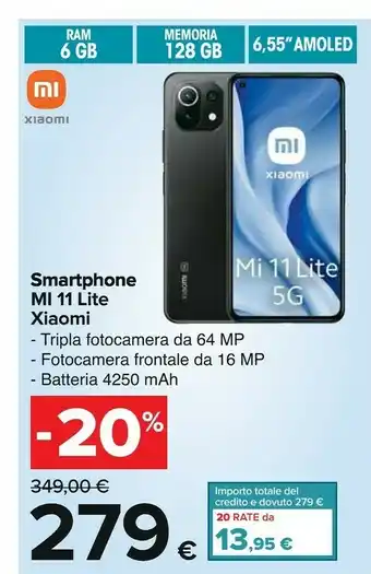 Carrefour Xiaomi Smartphone Mi 11 Lite offerta