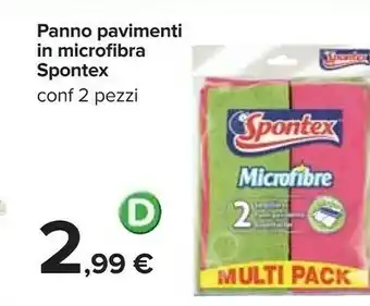 Carrefour Spontex Panno Pavimenti In Microfibra offerta