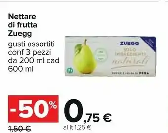 Carrefour Zuegg Nettare Di Pera 600 G(ml) offerta