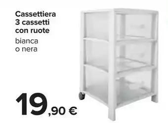 Carrefour Cassettiera 3 Cassetti Con Ruote offerta
