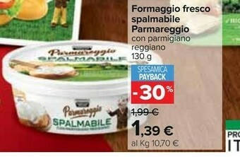 Carrefour Parmareggio Formaggio Fresco Spalmabile offerta