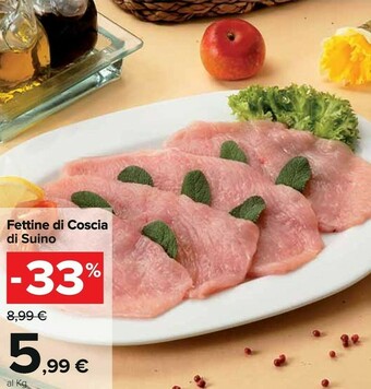 Carrefour Fettine Di Coscia Di Suino offerta