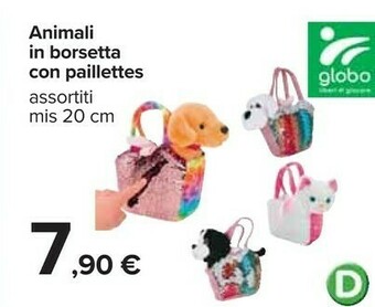 Globo Animali In Borsetta Con Paillettes