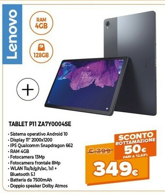 Expert Lenovo Tablet P11 ZA7Y0004SE offerta