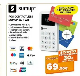Expert Sumup Pos Contactless 3G + Wifi offerta