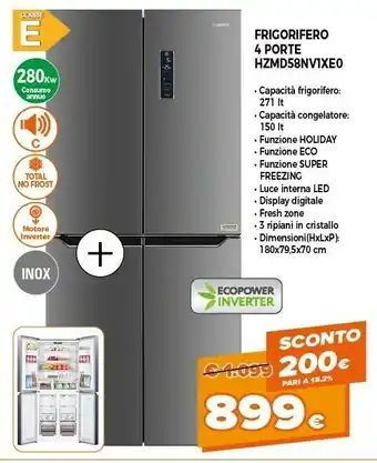 Expert Zoppas Frigorifero 4 Porte HZMD58NV1XE0 offerta