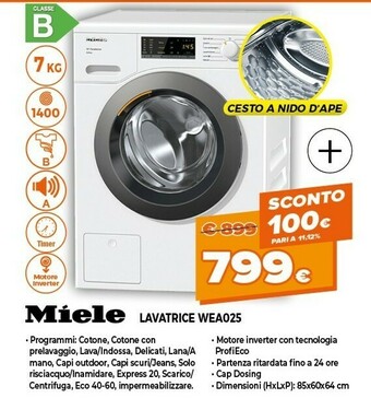 Expert Miele Lavatrice WEA025 offerta