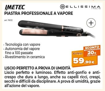 Expert Imetec Piastra Proffesionale A Vapore 11632 offerta
