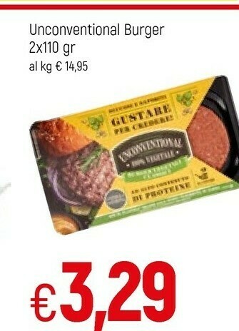 Famila Unconventional - 2 Burger Vegetali Al Pomodoro 220 G(ml) offerta