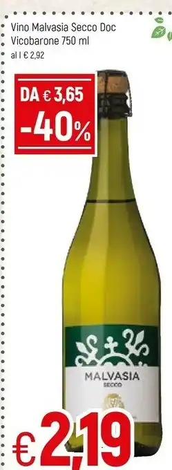 Famila Cantina vicobarone Vino Malvasia Secco offerta