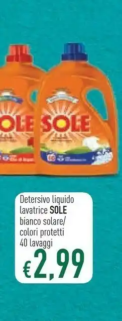 Famila Sole Detersivo Liquido Lavatrice offerta