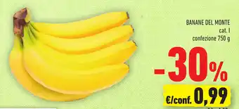 Conad BANANE DEL MONTE 750 g offerta