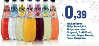 Famila San Benedetto Gassosa Zero 750 G(ml) offerta
