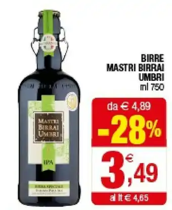 Iperal Mastri Birrai Umbri - Birra Speciale Rossa Non Filtrata 750 G(ml) offerta