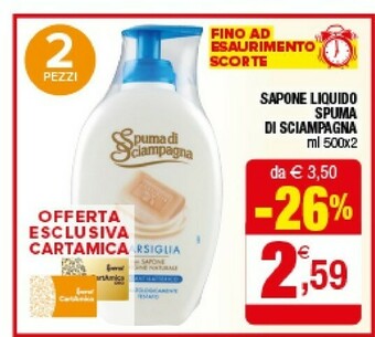 Iperal Spuma di Sciampagna Sapone Liquido offerta