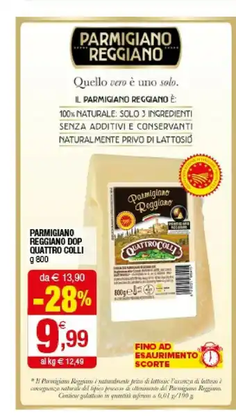 Iperal Quattro Colli Parmigiano Reggiano Dop offerta