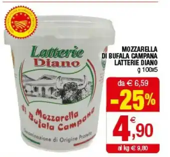Iperal Latterie Diano Mozzarella Di Bufala Campana offerta