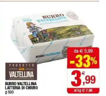 Iperal Latteria Di Chiuro Burro Valtellina offerta