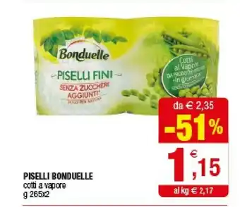 Iperal Bonduelle Piselli offerta