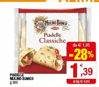 Iperal Mulino Bianco Piadelle Classiche 300 G(ml) offerta