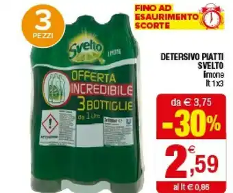 Iperal Svelto Detersivo Piatti Limone offerta