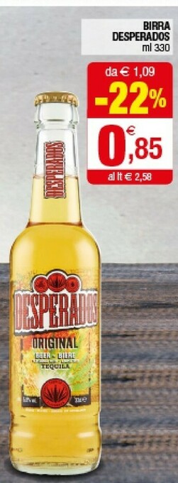 Iperal Desperados Birra offerta
