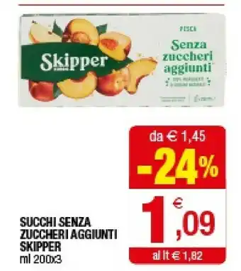 Iperal Zuegg Succhi Senza Zuccheri Aggiunti Skipper offerta