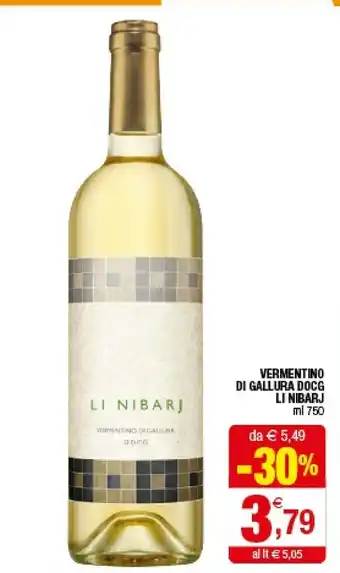 Iperal Li Nibarj Vermentino Di Gallura Docg offerta