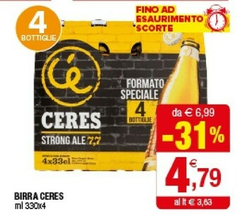 Iperal Ceres Birra Strongale 330 G(ml) offerta
