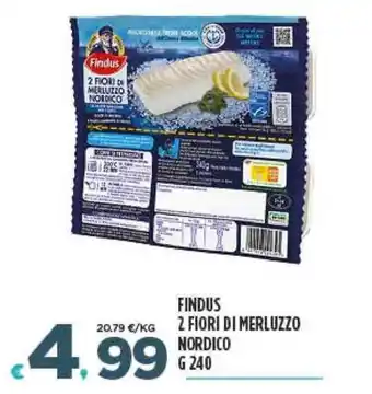 Deco Supermercati FINDUS 2 FIORI DI MERLUZZO NORDICO G 240 offerta