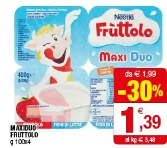 Iperal Nestlè Fruttolo Maxi Duo 400 G(ml) offerta