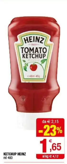Iperal Heinz Tomato Ketchup 400 G(ml) offerta