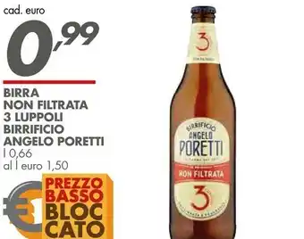 Italmark Biobuddi Birrificio Angelo Poretti Birra Non Filtrata 3 Luppoli offerta