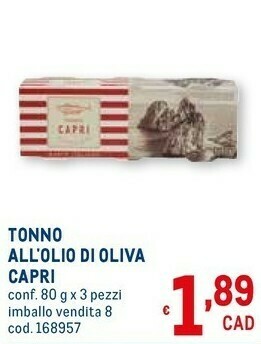 Metro Capri - Tonno all'Olio di Oliva offerta