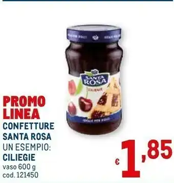 Metro Santa rosa Confettura Di Ciliegie 600 G(ml) offerta