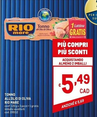 Metro Rio Mare Tonno Rio mare offerta