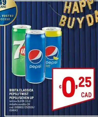 Metro Pepsi Bibita Classica offerta