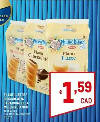 Mulino Bianco Flauti Al Latte 280 G(ml)