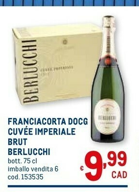 Metro Berlucchi Cuvèe Imperiale Brut Franciacorta DOCG offerta
