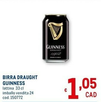 Metro Guinness Birra Draught offerta