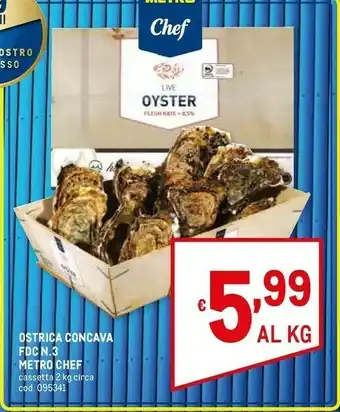 Metro Metro chef Ostrica Concava offerta